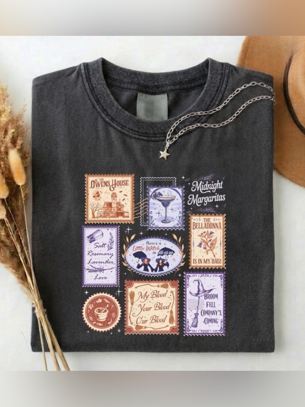 Midnight Margaritas Practical Magic Halloween Spooky Season Comfort Colors Tee